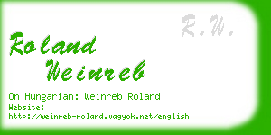 roland weinreb business card